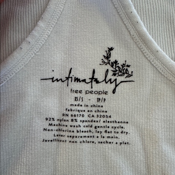 Free People Cream Ribbed Tank Top - Picture 3 of 3